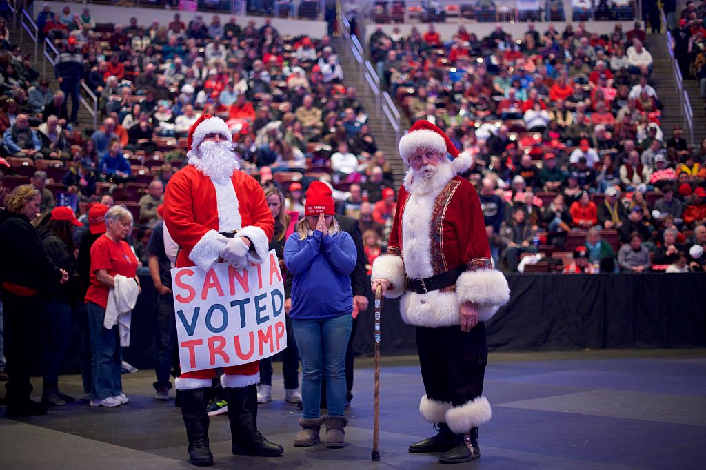 Donald Trump Continues His Election Victory Tour In Hershey, Pennsylvania