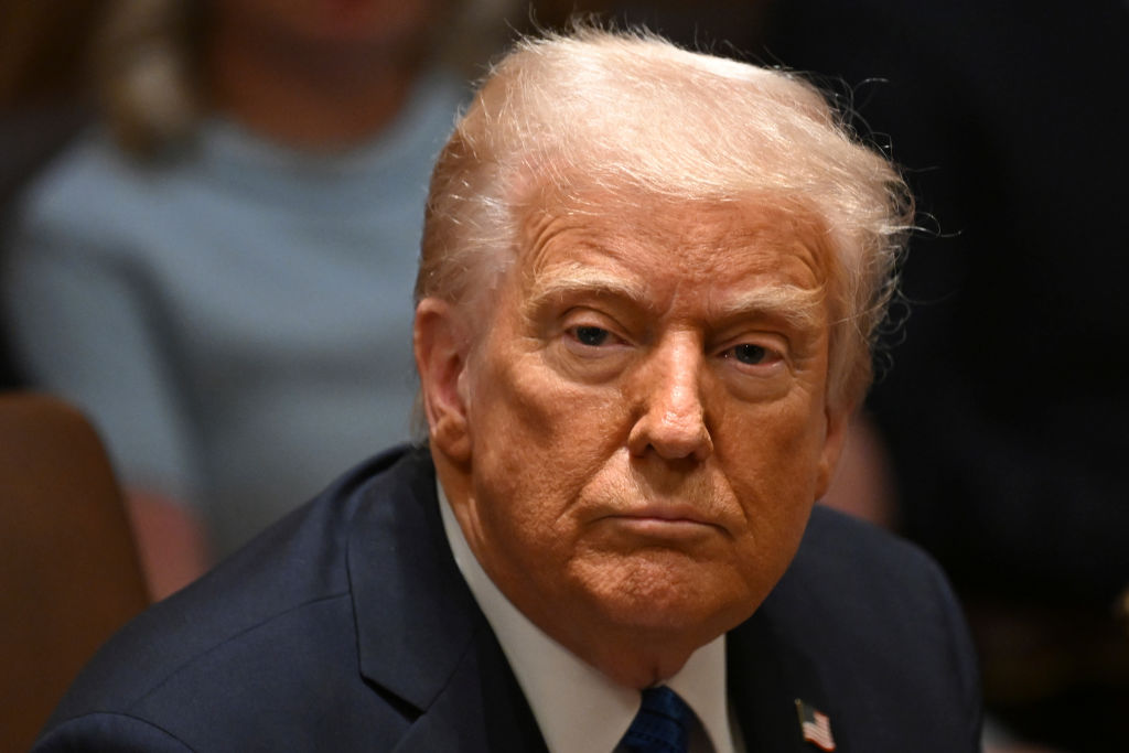 WASHINGTON, DC - MARCH 25: President Donald Trump meets with am