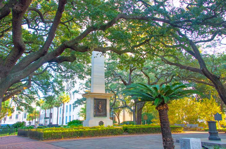 Peaceful Park in the Historic District- Savannah, Susie King Taylor 