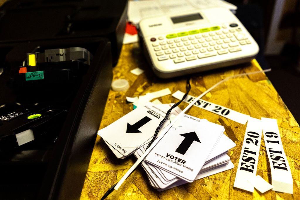 ELY, NEVADA: Dominion Voting machines are tested at White Pine