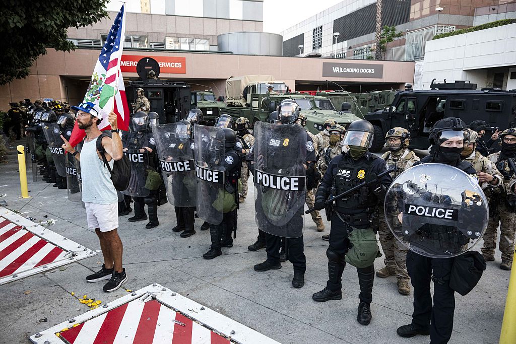 Anti-ICE demonstration in CA