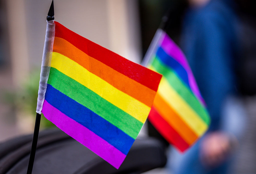 Rainbow flag...