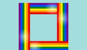 Lgbt background with rainbow lines.