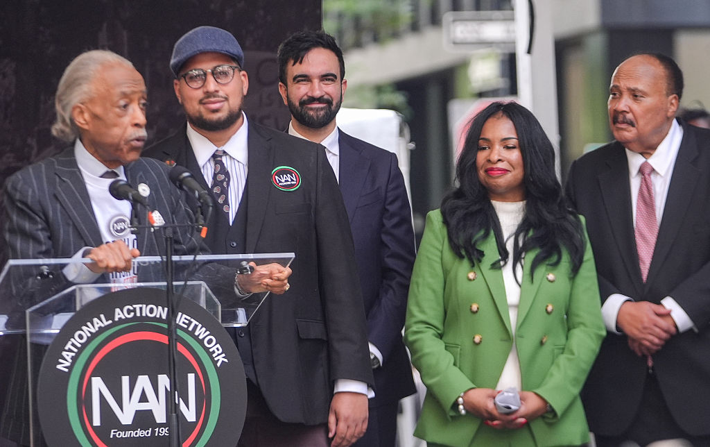 Rev. Al Sharpton Leads Pro-DEI March Down Wall Street
