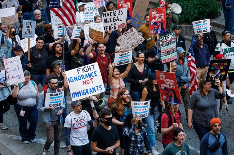 A 200-person protest was held in opposition to Operation Midway Blitz in early September.