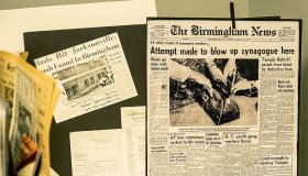 Birmingham, AL - May 25th: An archived newspaper headline deta
