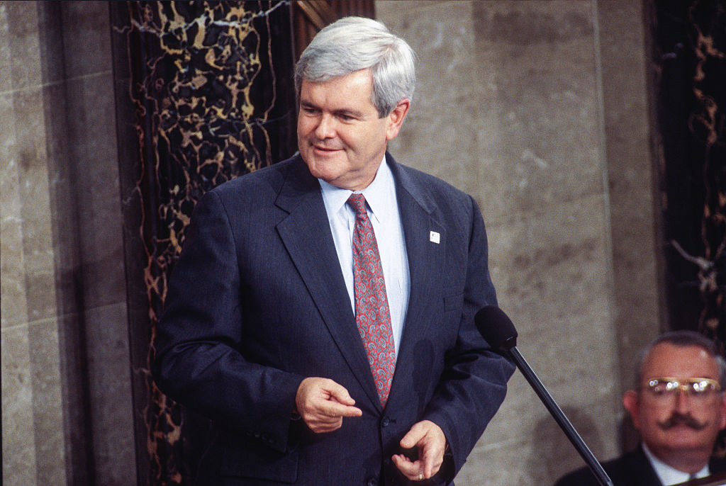 Newt Gingrich Speaks Before The 104th US Congress
