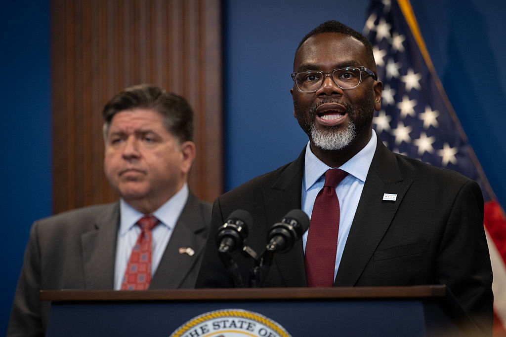 Illinois Gov. Pritzker, Mayor Brandon Johnson, ICE-Free, Zones, Chicago, 