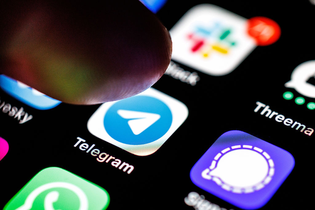 Icon from Telegram on iphone screen
