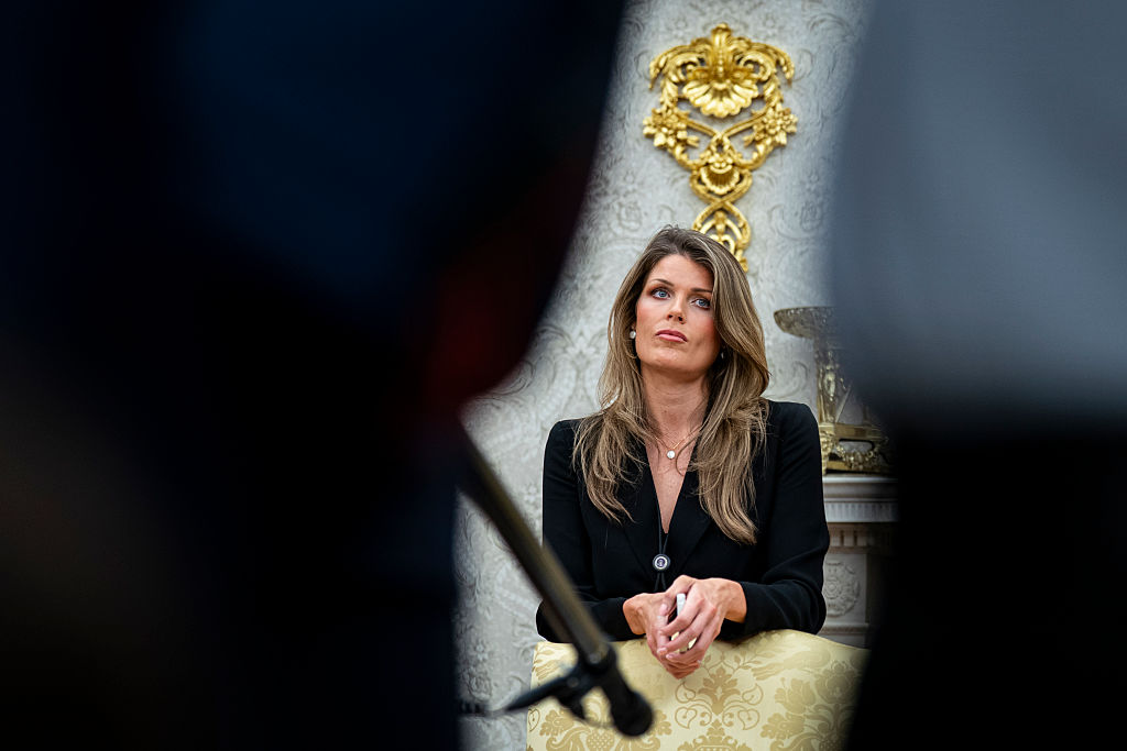 Attorney Lindsey Halligan in the Oval Office of the White House