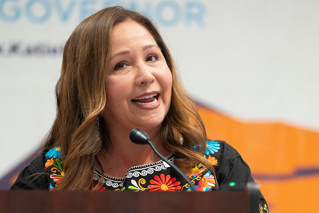 Running For Re-Election AZ Governor Katie Hobbs Campaigns With Rep-Elect Adelita Grijalva And Gabby Giffords In Tucson