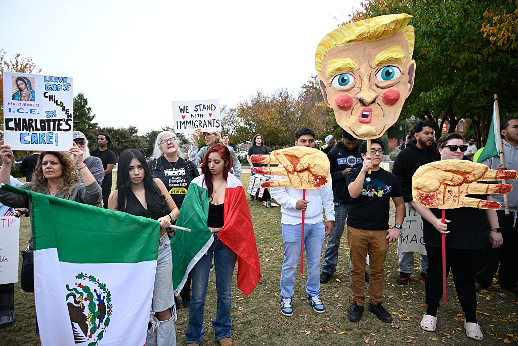 Protest against ICE raids and Border Patrol in Charlotte NC