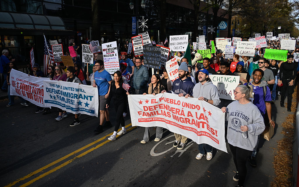 Protest against ICE raids and Border Patrol in Charlotte NC