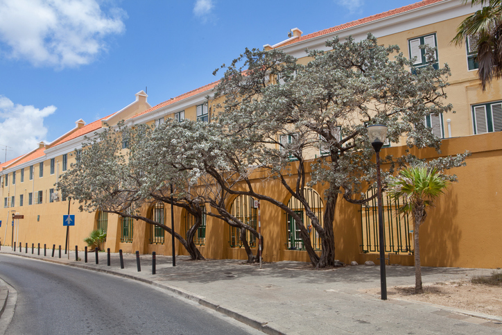 The town of Willemstad on the island of Curaçao in the southern Caribbean Sea