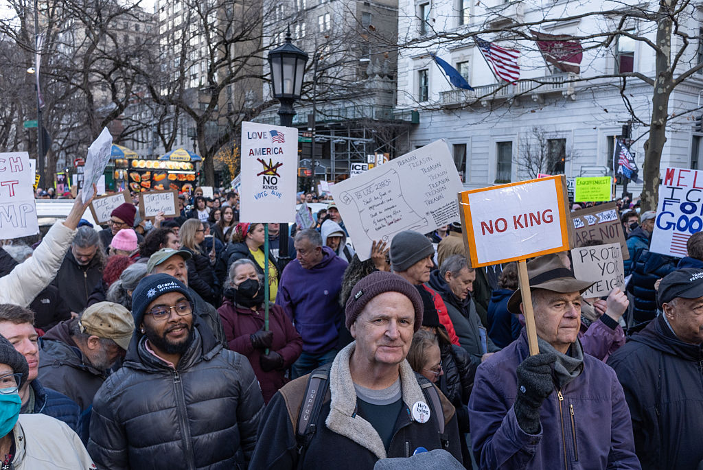 Thousands of people attended a rally and march billed as 'No...