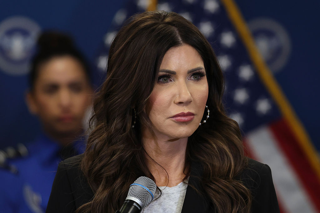 DHS Secretary Noem Holds Press Conference In Miami