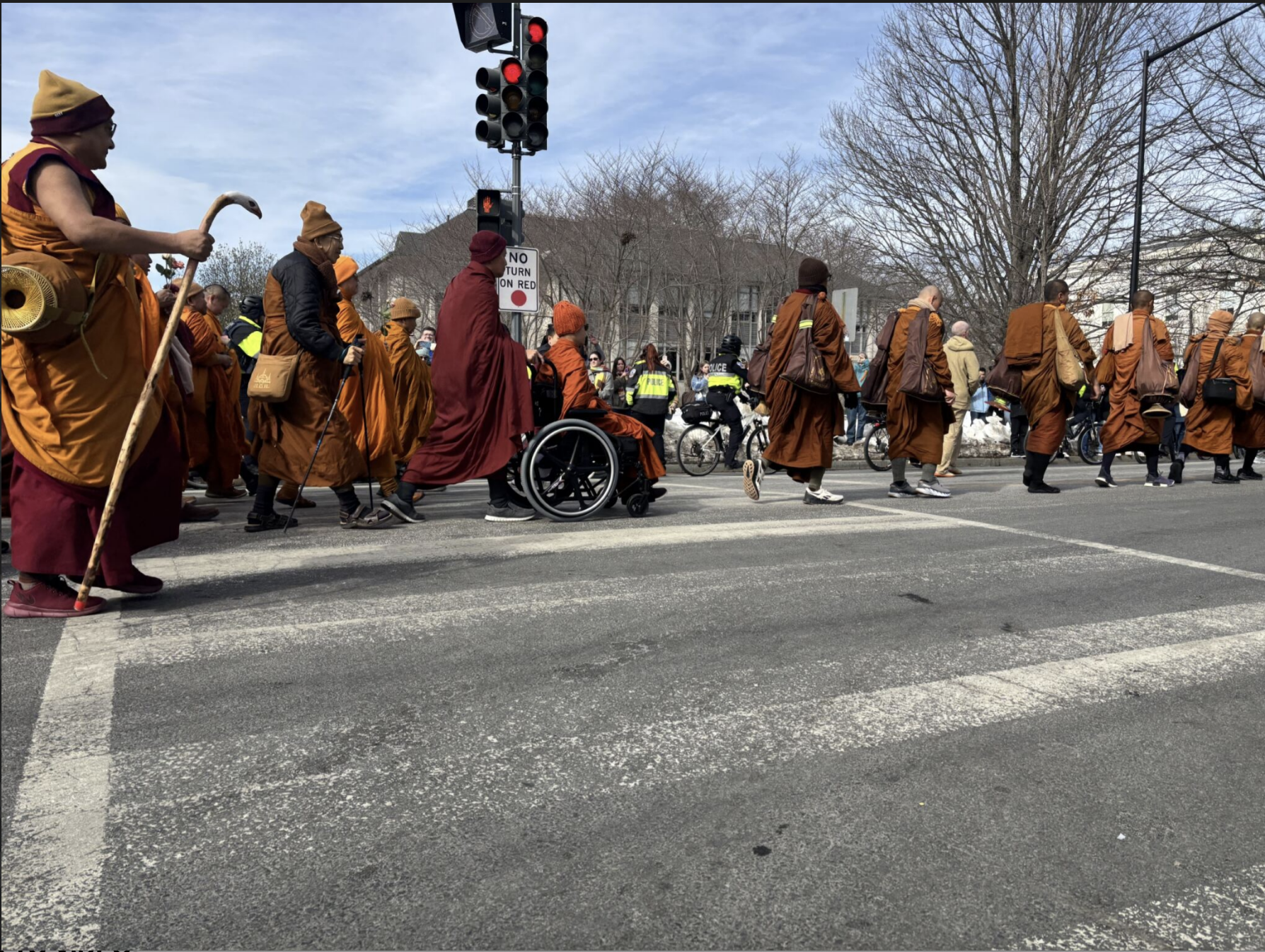 Buddhist Monks Walk For Peace