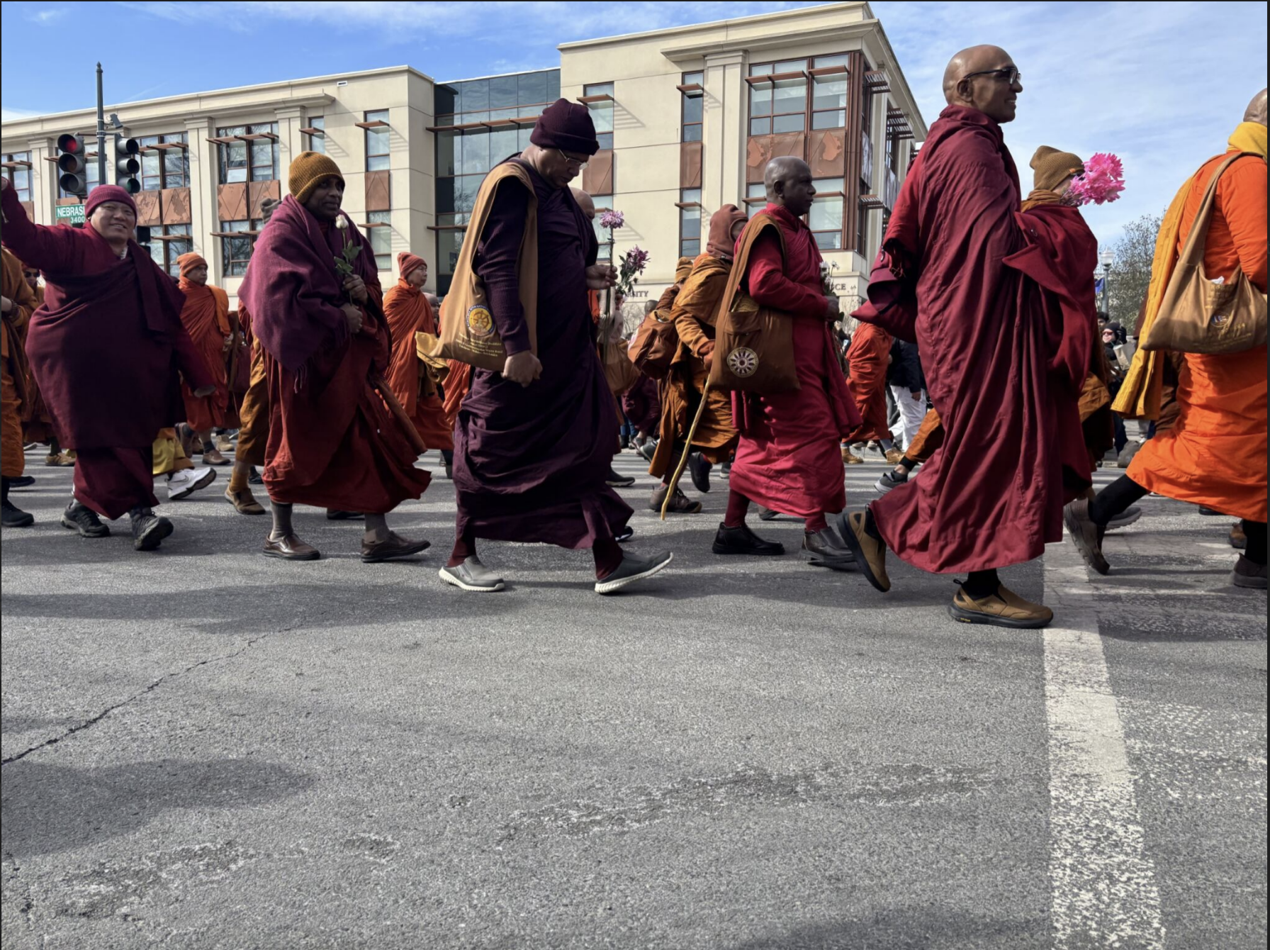 Buddhist Monks Walk For Peace