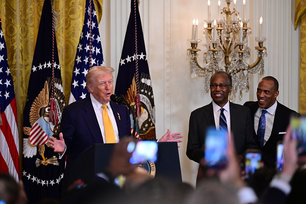 Trump speaks at White House Black History Month reception
