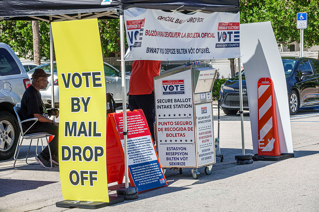 Miami Beach, Florida, early voting, local elections, North Shore Branch Public Library, vote by mail drop off