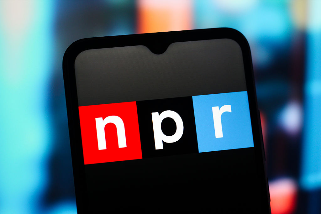 In this photo illustration, the NPR (National Public Radio)