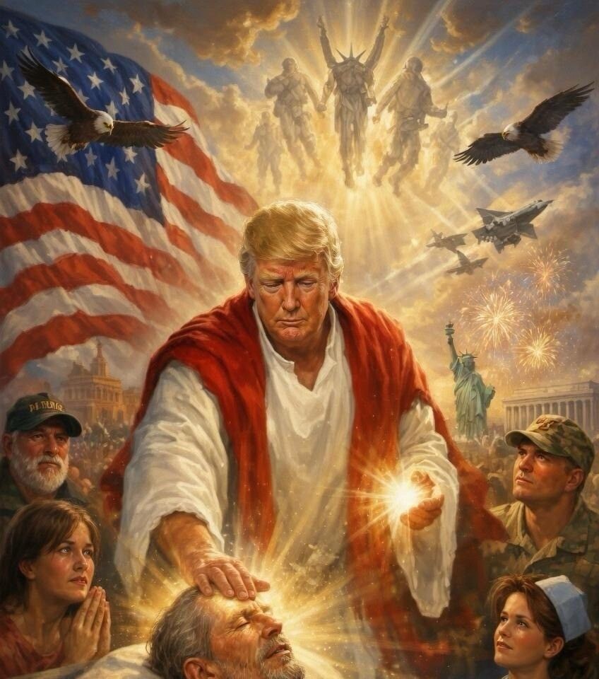 Trump Posts Image Of Himself As Jesus, MAGA Rejoices Trump Posts Image Of Himself As Jesus, MAGA Rejoices