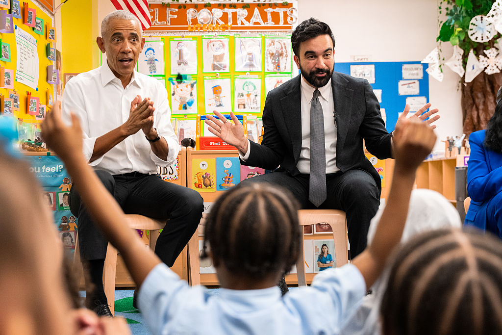 Former President Obama Joins NYC Mayor Mamdani On A Visit To Child Care Center, Learning Through Play Pre-K Center 