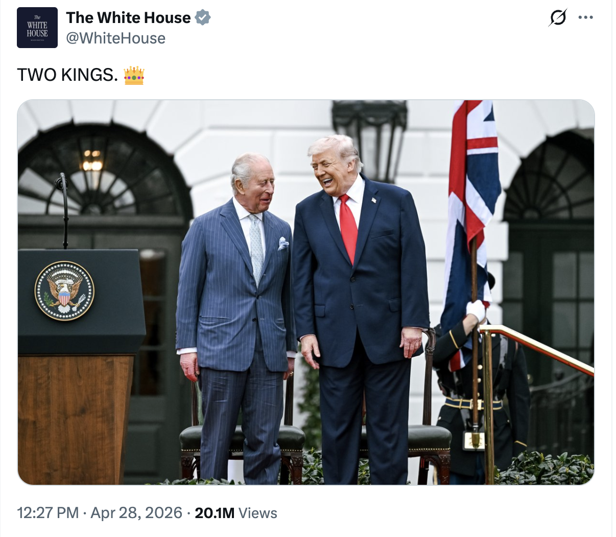 President Donald Trump and King Charles III