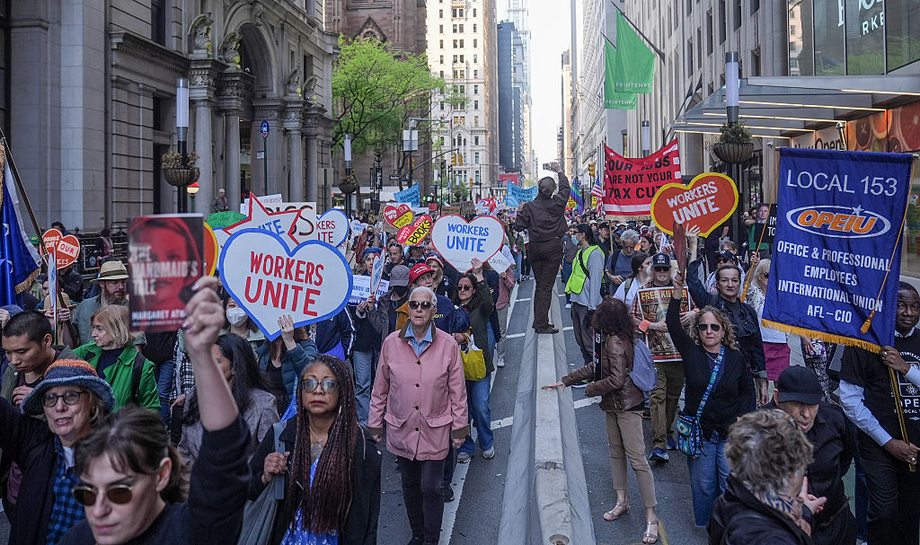 May Day protest in New York City