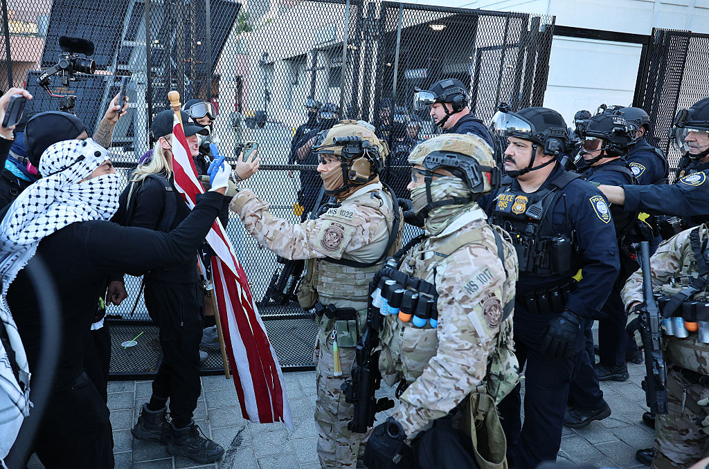 National No ICE protest at Metropolitan Detention Center in Los Angeles