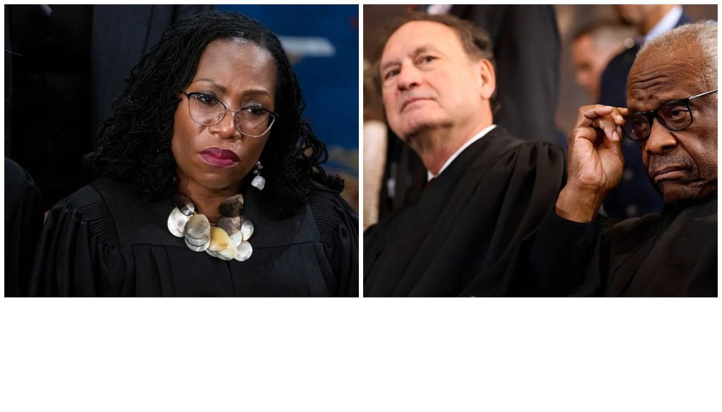 Supreme Court Justices Alito And Jackson Debate Voting Rights Decision