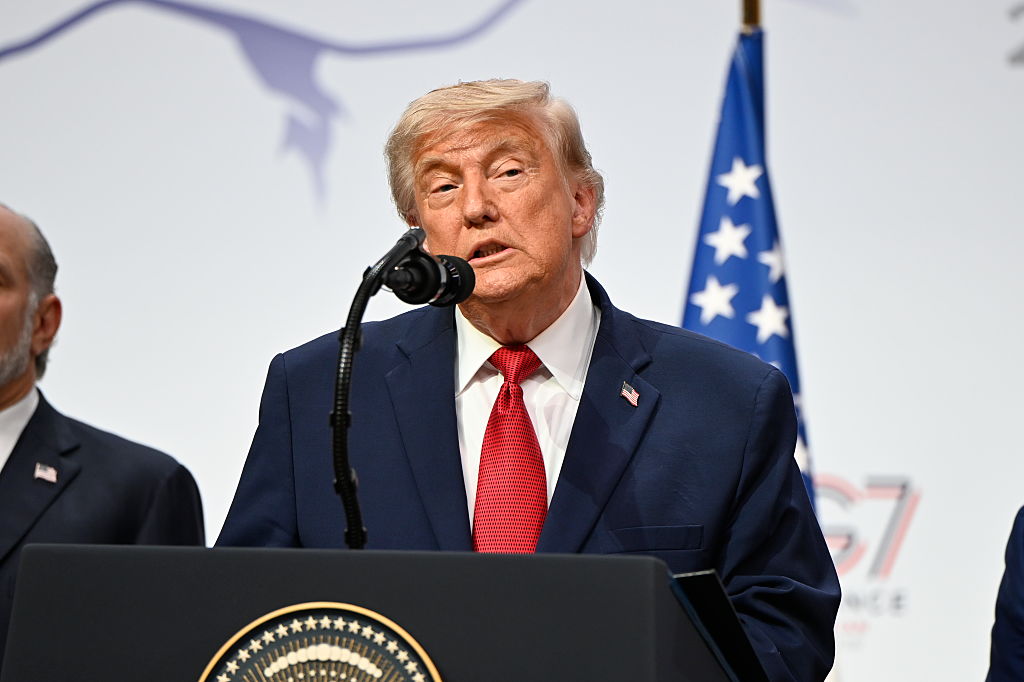 Press Conference Trump Macron G7 Evian 2026 France