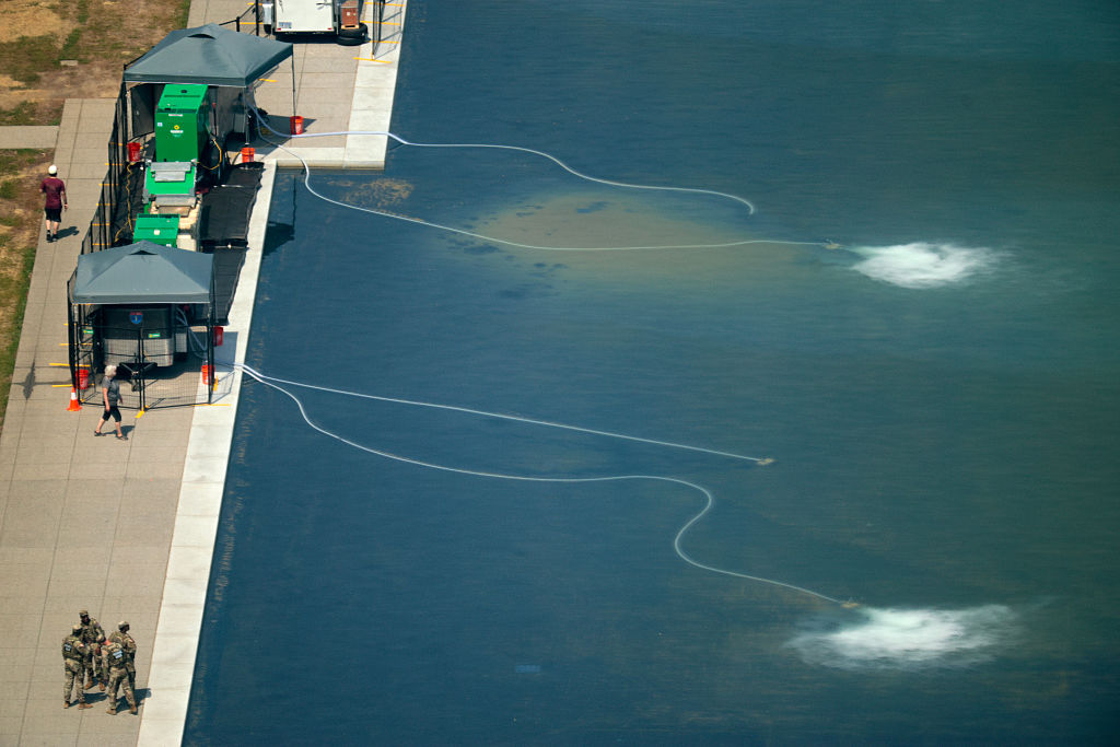 President Trump Says Newly-Renovated Reflecting Pool May Need To Be Drained For Further Repairs