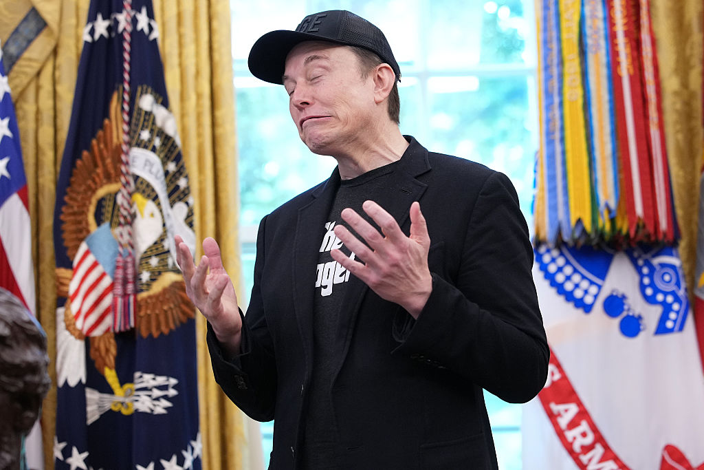 President Trump Holds Press Conference With Elon Musk in White House's Oval Office