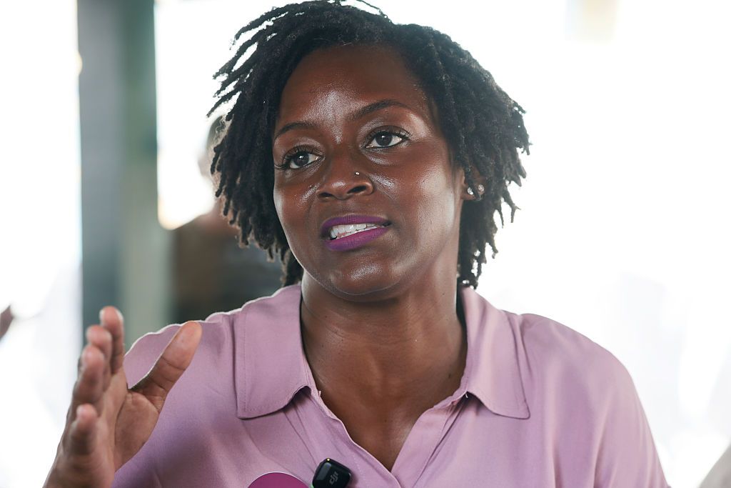 Florida Senate Candidate Angie Nixon Campaigns In Miami Area