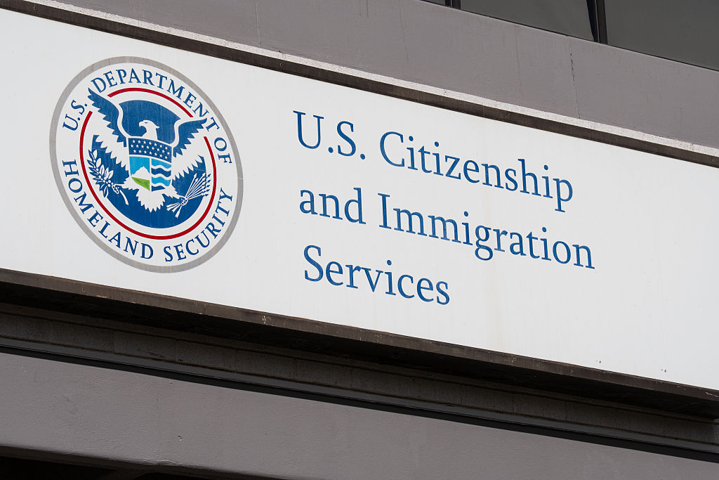 USCIS Office Exterior Sign In Salt Lake City