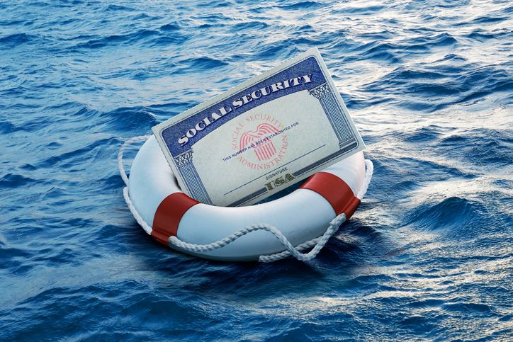Social Security Card In Life Preserver